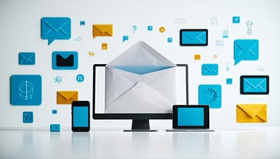 Newsletter Signup with Technology Icons